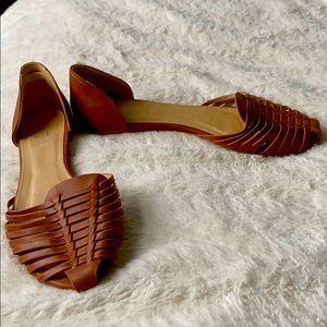 G.C. Shoes, Brown slip on sandals, size 8/8.5